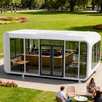 Cabine Apple, maison modulaire portable, pod préfabriqué, mini-villa, cabine pour complexe hôtelier, Airbnb, glamping, villages, espaces de jardin, retraite au bord du lac