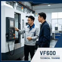 Centre d'usinage vertical CNC haute vitesse DL VF600, machine de fraisage VMC pour la découpe de pièces métalliques légères