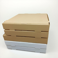 Boîtes à pizza en carton ondulé kraft, résistantes à la graisse, avec logo personnalisé, finition mate UV, qualité alimentaire, fournisseur direct d'usine SP3415.
