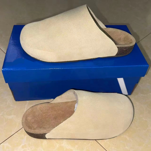 รองเท้าสไตล์ใหม่ Clover Boston หนังวัว <span class=keywords><strong>พื้น</strong></span>คอร์ก น้ำหนักเบา สำหรับฤดูใบไม้ร่วง/ฤดูหนาว/ฤดูใบไม้ผลิ แบบสวมครึ่งเท้า ทนทาน - Product Image 4