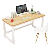 Bureau d'ordinateur en métal, longueur 75/80/85 cm, largeur et hauteur, résistant à la corrosion et à la saleté, coins arrondis, pour chambre d'étude