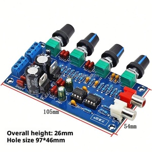 บอร์ดปรับเสียงแหลม เบส และโทนเสียง พร้อม NE5532 ดูอัลออปแอมป์ แบบ SMD รุ่น XH-M164 - Product Image 2