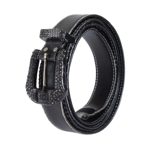Cinturón Angelina con Calavera de Pedrería 3.8x105cm de Cuero Genuino, Accesorio de Moda Casual - Product Image 2