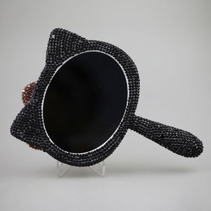 Gương mỹ phẩm giai điệu cầm tay Hello Kitty gương gương trang điểm Kim Cương Trang điểm Vanity cầm tay - Product Image 5