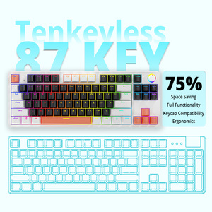Nhà Máy Bán buôn Gamer teclado Bàn phím cầu vồng Backlit Type-C máy tính PC không dây Bàn phím cơ khí cho máy tính để bàn chơi game - Product Image 2