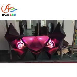 P4 P5 Pixel Pitch DJ <span class=keywords><strong>led</strong></span> signe 3D DJ Console Triangle Intérieur Pantalla Formelle Irrégulière Pantalla Écran <span class=keywords><strong>LED</strong></span> - Product Image 3