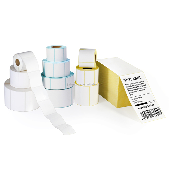 Custom Etiqueta Termica 4x2 4x3 4x4 4x6 4x8 Direct Thermal Label Sticker Waybill Address Shipping Thermal Label for Packaging