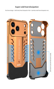 Coque de téléphone en métal anti-chute ultra-fine avec dissipation thermique, design à boucle élastique en aluminium, la plus vendue pour <span class=keywords><strong>iPhone</strong></span> 17 Pro Max - Product Image 4