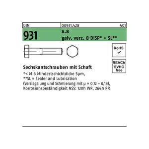 Tornillo hexagonal DIN 931x140mm - Product Image 1