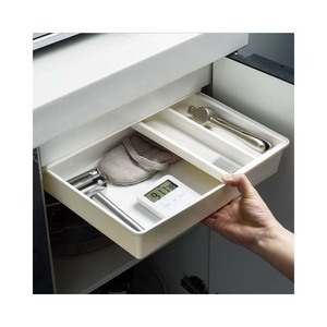 Punch-free Paste-style Cabinet Under The Desk Drawer Box Under The Desk Hidden Box Drawer Under The Desk Storage Box Plastic ABS