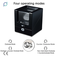 Boîte de montre T.WING-PAK avec éclairage LED unique, protection durable, moteur japonais Mabuchi, vitrine, capteur de porte, fibre de carbone et cuir