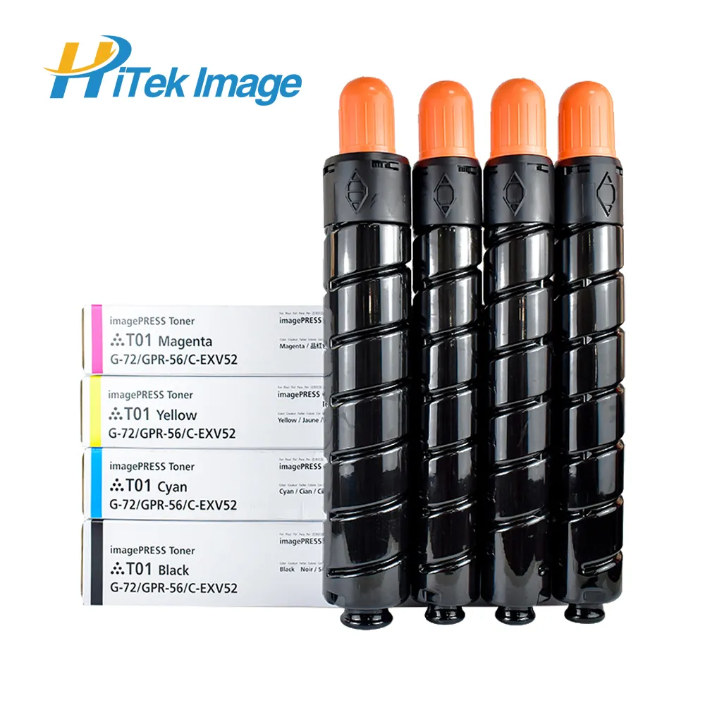 Canon siyah IR C60 için HiTek T01 Toner Canon C650 C700 C710 C750 C800 C810 C850 C910 renkli fotokopi toneri kartuşları