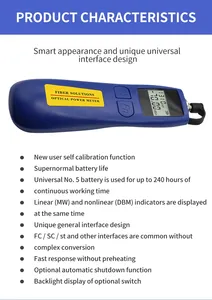 -70 ~ 10dBm tragbares optisches Mini-Leistungs messgerät TL537 ~ 6 Wellenlängen Hochpräziser Faser tester mit 2,5mm Universal schnitts telle - Product Image 5