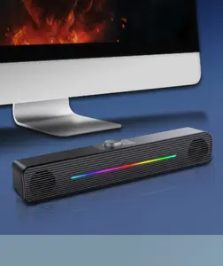 Từ Âm Thanh Thanh Loa Siêu Trầm RGB Cáp Không Dây PC Máy Tính Xách Tay Máy Tính Để Bàn USB Đa Phương Tiện Loa Nhỏ Dài Dải Sáng TV Thanh Nói