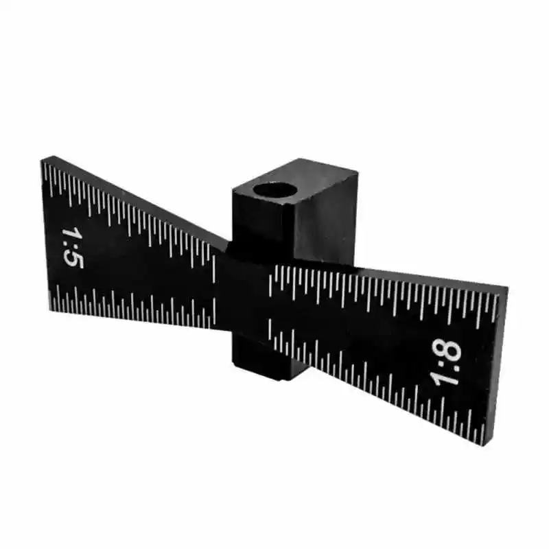 Aluminum Alloy Hand Cut Wood Joints Gauge Template Size 1: 5 and 1: 8 Dovetail Marker Marking Carpentry Tool