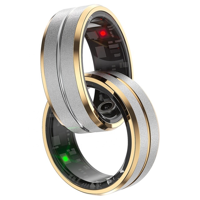 Gesture Control AI Smart Rings with App Control Fitness & Sleep Tracking Remote Control IP68 Waterproof Steel for Men Women