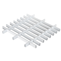 Dalles de plafond ouvertes en alliage d'aluminium, design moderne, faciles à installer, ignifuges et insonorisées, pour bureaux et hôpitaux