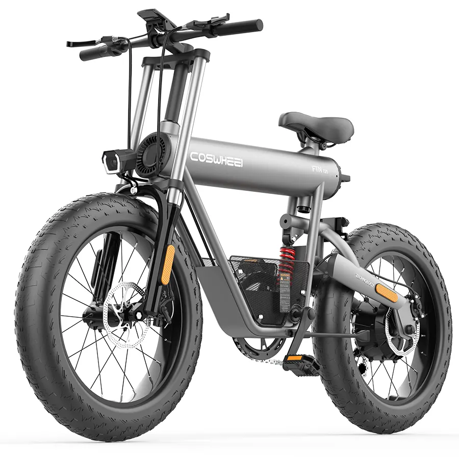 Горный Электрический велосипед Coswheel для езды по пересеченной местности, электрический велосипед с твердой черной рамой высокой мощности