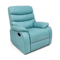 Fauteuil inclinable manuel en cuir européen à siège unique pour salon, approvisionnement en gros, mobilier contractuel, direct usine