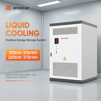 Système de refroidissement liquide pour armoires de batteries lithium-ion 100 kW 200 kW 215 kWh 372 kWh – Système de stockage d'énergie extérieur BESS pour applications C&I solaires