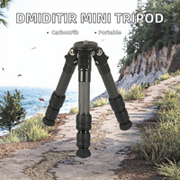 Mini trépied DMIDITIR en fibre de carbone pour caméra de chasse et téléphone, support de table avec niveau à bulle, capacité de charge 320g, conception portable, réglage par torsion