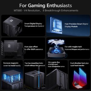 Sneeuwpop Direct Contact <span class=keywords><strong>Cpu</strong></span> Koeler Voor Intel & Voor Amd Maximale Warmteafvoer Met Efficiënte Heat Pipes Voor <span class=keywords><strong>Gaming</strong></span> Builds - Product Image 6
