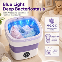 Nouvelle arrivée, lave-linge et sèche-linge portables électriques personnalisés de 12 L, petite machine à laver pliable pour la lessive