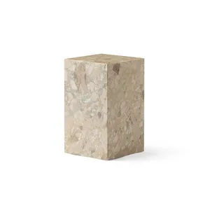 Customize Ceppo Romano Marble Plinth - Unique Grey Natural Stone Base for Designer Tables Monet Garden Marble Coffee table