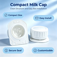 Capuchon anti-fuite en plastique de qualité alimentaire de 23 mm, couleur personnalisable, adapté aux cartons de lait, de jus et de boissons, sûr et durable