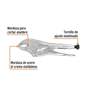 Truper giapponese tipo 10 'pinze a pressione a ganascia curve alta qualità in acciaio al carbonio pinze a naso lungo in PVC manico per crimpatura fai da te - Product Image 2