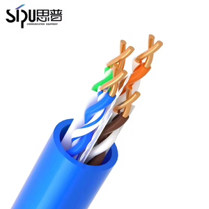 Cables de red SIPU Cat6 trenzados OM3 de 300m en caja UTP FTP SFTP, 1000FT, 23AWG, CCA, cubierta de PVC, certificación CE, OEM ODM, naranja - Product Image 3