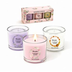 Custom Promotional Scented <b>Candles</b> Gift <b>Set</b> Glass Jar Soy Wax for Corporate Gift Employee Appreciation Wedding Favor - Product Image 3