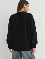 Cardigan en tricot épais pour femme, col en V, couleur blanche, en laine et viscose, style décontracté, pour usage quotidien, modèle jeune femme, en promotion