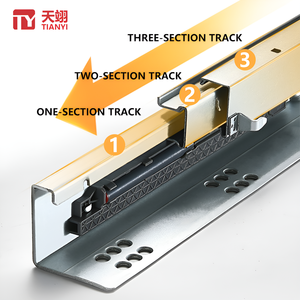 2D 3D ẩn 3 lần mở rộng đầy đủ ngăn kéo trượt hướng dẫn ngăn kéo kênh Kính thiên văn dưới cài đặt ngăn kéo ẩn - Product Image 2