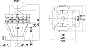 Alimentador Automático Multifunción de 14 Cabezas para Envasado y Pesaje de Ensaladas, de Alta Precisión para Patatas y Verduras - Product Image 6
