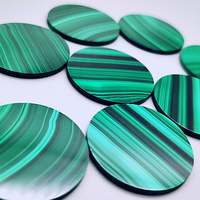 Pierres de malachite naturelles, rondes et plates, vente en gros, livraison gratuite