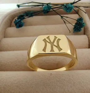 Personalized Sports Lover Ring Men Women 10/11 mm NY Yankees NY Mets LA Dodgers Baseball Team Football Ring Gifts
