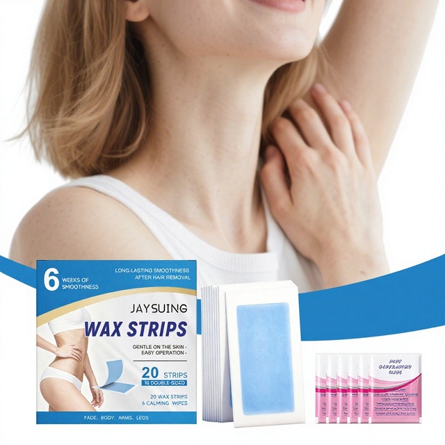 JAYSUING Hair Removal Wax Strips Waxing Paper-Comfortable Moisturizing Gentle Delicate Strips for Nurturing Facial Body Skin