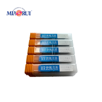 Miaorui mesin pemotong baja Tungsten, pisau lurus slot tiga pisau, alat pertukangan CNC TCT karbida 1/2*8*25