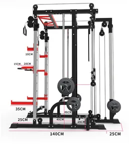 Hoge Kwaliteit China Groothandel Body Sterke Lift Fitness Apparatuur Multi-Functionele Smid Machine En Squat Rack Voor Thuis En Gym