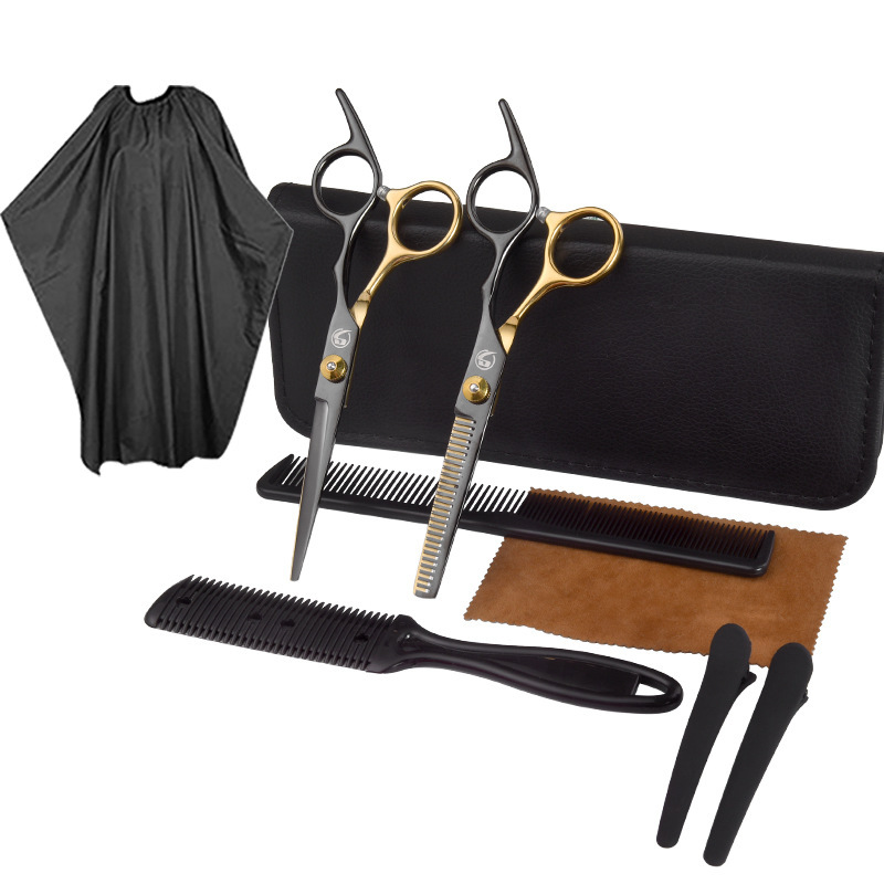 6 inch high quality stainless steel hair scissors hairdressing barber scissors shears set