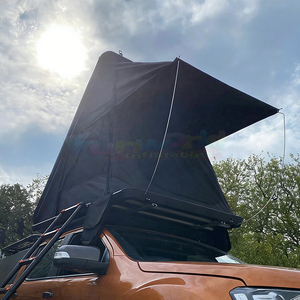 Tente de toit double couche pour 3-4 personnes, imperméable, en aluminium, forme triangulaire, tente de toit rigide pour voiture avec échelle - Product Image 5