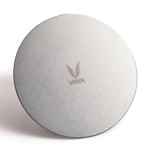 Personalized Name 6 Pcs Round Silver Engraved Laser Metal Coaster <b>Set</b> - Product Image 5