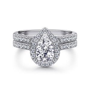 Anillo <span class=keywords><strong>de</strong></span> Compromiso <span class=keywords><strong>de</strong></span> <span class=keywords><strong>Plata</strong></span> <span class=keywords><strong>de</strong></span> Ley <span class=keywords><strong>925</strong></span> con Baño <span class=keywords><strong>de</strong></span> Rodio y Diamante Solitario <span class=keywords><strong>de</strong></span> Moissanita Corte Pera VVS <span class=keywords><strong>de</strong></span> 1.5 CT para Mujer - Product Image 2
