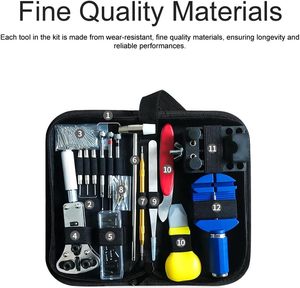 Kit de réparation de montres professionnel 147 pièces, tournevis multifonction et jeu d'outils à barrettes à ressort avec support OEM, garantie de 3 ans - Product Image 6