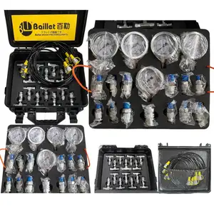 Messgeräte Druckmesswerkzeug 3/4/5 Messgerät hydraulisches Druckmessgerät mit Tee-Anschluss Baumaschinenteile