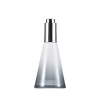 Flacon compte-gouttes en verre de 15 ml en gros, forme unique, flacon gris dégradé blanc de 15 ml pour sérum, huile essentielle, flacon d'emballage