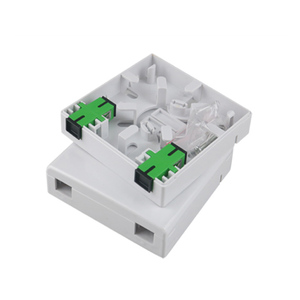 Scatola Terminale a Muro per Fibra Ottica FTTH a 2 Porte, Mini, da Interno, Bianca/Beige, con Adattatore SC/SX/LC/DX, in Materiale ABS - Product Image 1