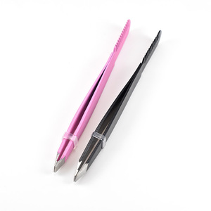 Pincettes à cils de couleur noire avec peigne à sourcils, outils de soins du visage, 1 pièce, <span class=keywords><strong>prix</strong></span> d'usine - Product Image 6