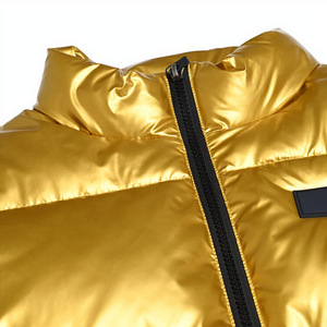 Veste d'hiver pour garçon, col mandarin, fermeture éclair, rembourrée, surdimensionnée, imperméable, vêtements de travail, logo personnalisé en gros - Product Image 4